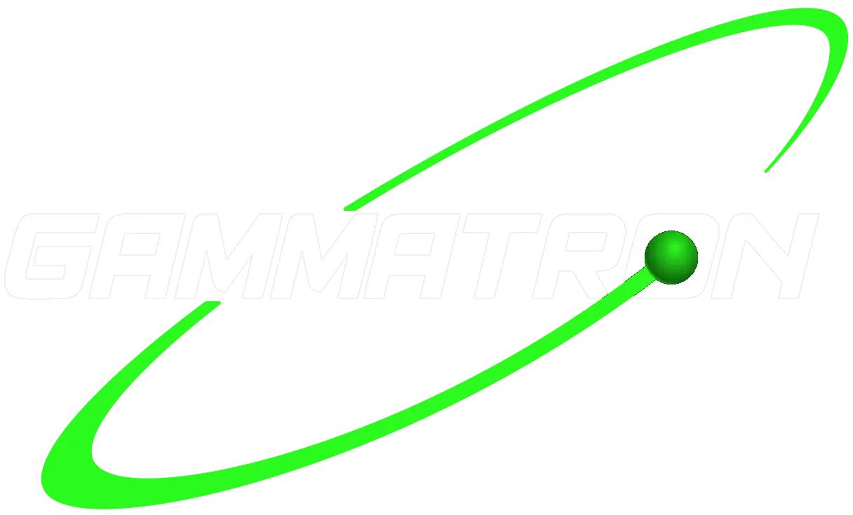 Gammatron Logo - White